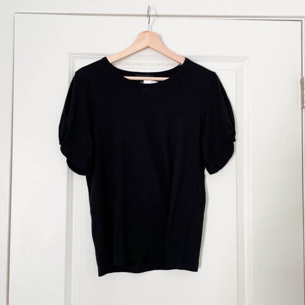 Sanctuary knot sleeve scoop neck tee